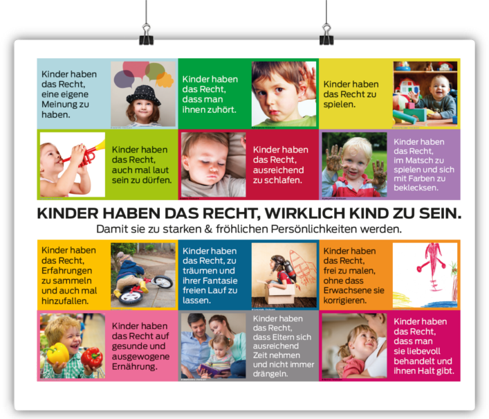 Sichern Sie sich heute GRATIS das neue Poster zu den 12 elementarsten Kinderrechten